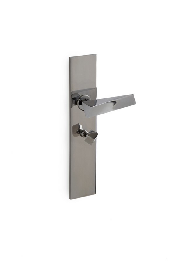 Arco Door Lever on Back Plate with Thumb Turn
